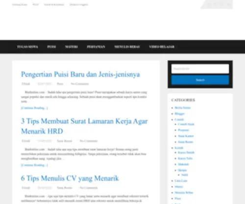 Bindoline.com(Pusatnya Bahasa & Sastra Indonesia) Screenshot