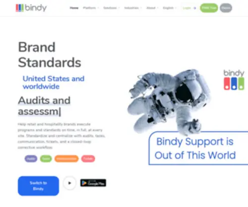 Bindy.com(Inspections, Corrective Action Plans and Tasks) Screenshot