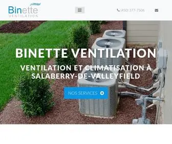 Binetteventilation.ca(Binette Ventilation) Screenshot