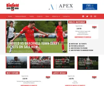 Binfieldfc.com(Binfield FC) Screenshot