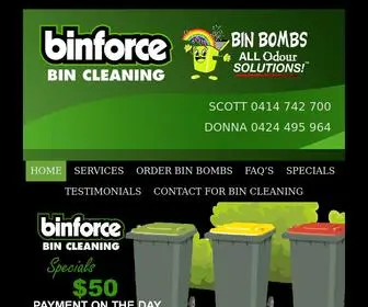 Binforce.com.au(Adelaide’s Bin Cleaning Experts) Screenshot