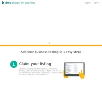Bingbusinessportal.com(Bing places for business) Screenshot