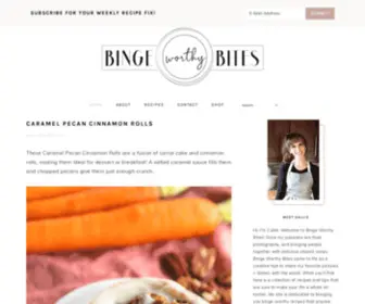 Bingeworthybites.com(Binge Worthy Bites) Screenshot