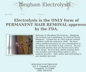 Binghamelectrolysis.com(Home Page) Screenshot