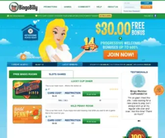 Bingobilly.com Screenshot