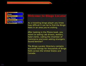 Bingolocator.com(Directory) Screenshot