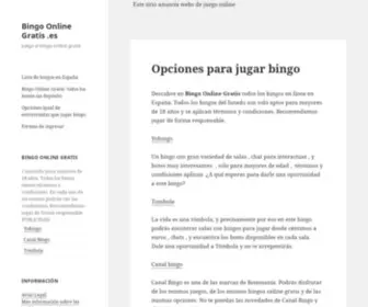 Bingoonlinegratis.es Screenshot