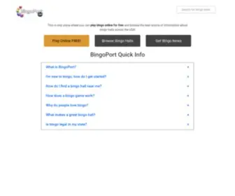 Bingoport.com Screenshot