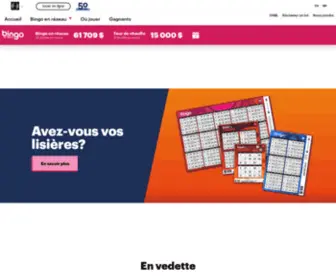 Bingos-Quebec.com(Loto-Québec) Screenshot