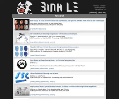 Binh.graphics(Binh Le's research page) Screenshot