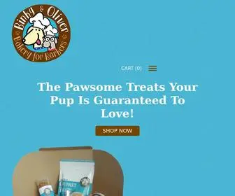 Binkyandoliver.com(Gourmet Dog Treats Delivered Monthly to your Best Friend) Screenshot