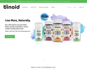 Binoidcbd.com(Premium Delta 8 THC & CBD Products) Screenshot