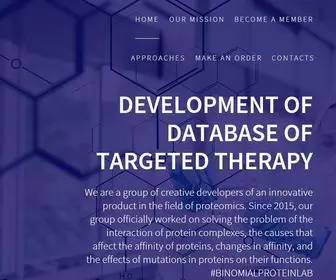 Binomial.site(Development of a database of targeted cancer therapy) Screenshot