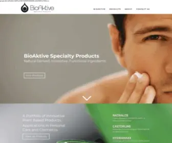 Bio-Aktive.com(Nature Inspired Cosmetic Ingredients) Screenshot