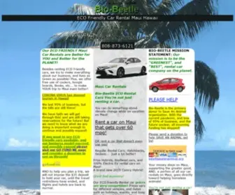 Bio-Beetle.com(ECO friendly Car Rentals on Maui near OGG Kahului Airport) Screenshot