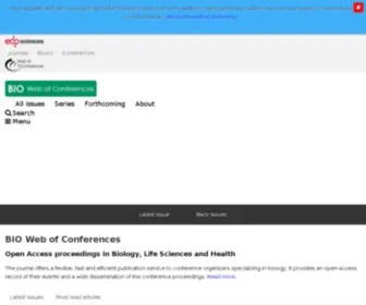 Bio-Conferences.org(BIO Web of Conferences) Screenshot