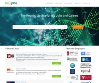 Bio-Jobs.com(Biology, biotech and life science jobs and careers) Screenshot