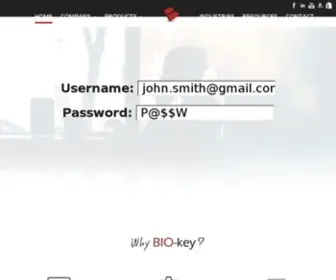 Bio-Key.com(Home) Screenshot