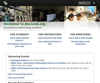 Bio-Link.org(National Biotechnology Education Center) Screenshot