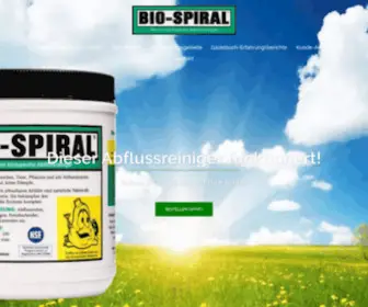 Bio-Spiral.de(ABFLUSSREINIGER, biologisch, hochwirksam, OHNE chemische Giftstoffe) Screenshot
