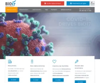 Bio17.eu(Laboratoire Bio17) Screenshot