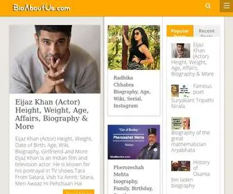 Bioaboutus.com(Biography of Trending Famous People) Screenshot