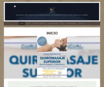 Biobienestar.com(Curso Quiromasaje Osteopatia Cadiz Sevilla Ibiza) Screenshot