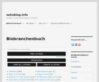 Biobranchenbuch.info(Biobranchen) Screenshot