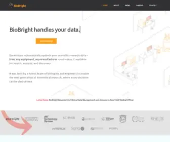 Biobright.com(BioBright accelerates decision velocity. DarwinSync automatically uploads your scientific data) Screenshot
