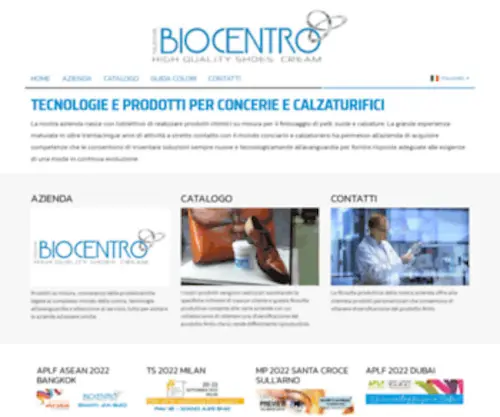 Biocentro.com(Tecnologie e prodotti per concerie) Screenshot