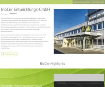 Biocer-GMBH.de(BioCer Entwicklungs) Screenshot