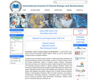 Biochemistryjournal.net(International Journal of Clinical Biology and Biochemistry) Screenshot