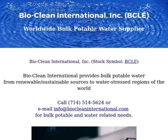 Biocleaninternational.com(Bulk Potable Water Bio) Screenshot