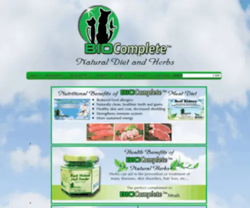 Biocompletenaturaldiet.com(BioComplete Natural Diets) Screenshot