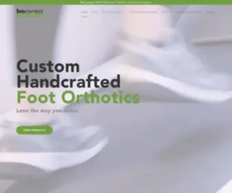 Biocorrect.com(Custom Handcrafted Foot Orthotics) Screenshot