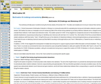 Biocreative.org(Biocreative) Screenshot