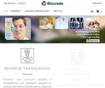 Biocrede.com(Biocrede Inc) Screenshot