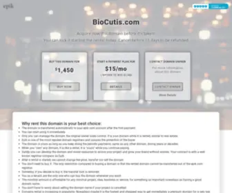 Biocutis.com(Natural skin care products) Screenshot