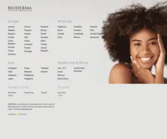 Bioderma.com(Select your country) Screenshot