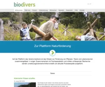 Biodivers.ch(Willkommen) Screenshot