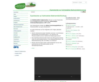 Biodiversity-Exploratories.de(Exploratorien zur funktionellen Biodiversitäts­forschung) Screenshot