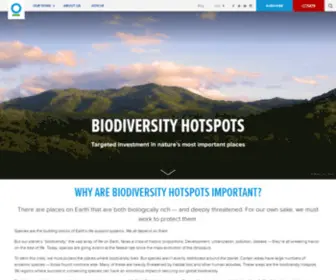 Biodiversityhotspots.org(Biodiversity Hotspots) Screenshot