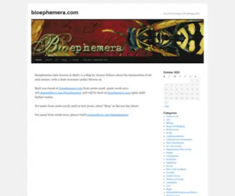 Bioephemera.com(The art of biology & the biology of art) Screenshot