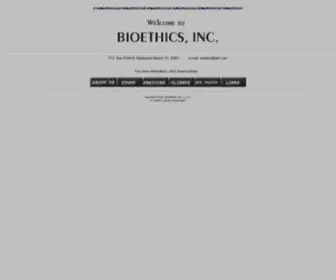 Bioethicsinc.com(Bioethics, Inc) Screenshot