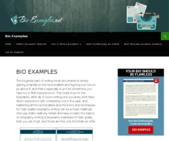 Bioexamples.net(Professional Bio Examples for All Specialties) Screenshot