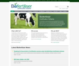 Biofertiliser.org.uk(The Biofertiliser Certification Scheme) Screenshot