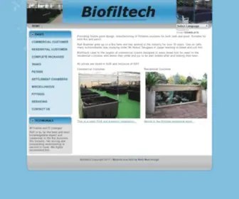 Biofiltech.com.au(Fish pond systems for Australian Koi and Carp) Screenshot