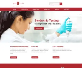 Biofiredx.com(BioFire Diagnostics) Screenshot