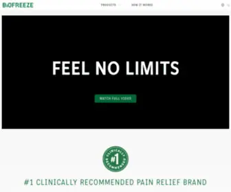 Biofreeze.us(#1 Clinically Recommended Brand) Screenshot