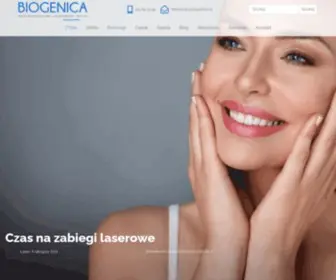 Biogenica.pl(Medycyna, dermatologia, chirurgia estetyczna, gabinet medycyny estetycznej, salon, chirurg kosmetyczny) Screenshot